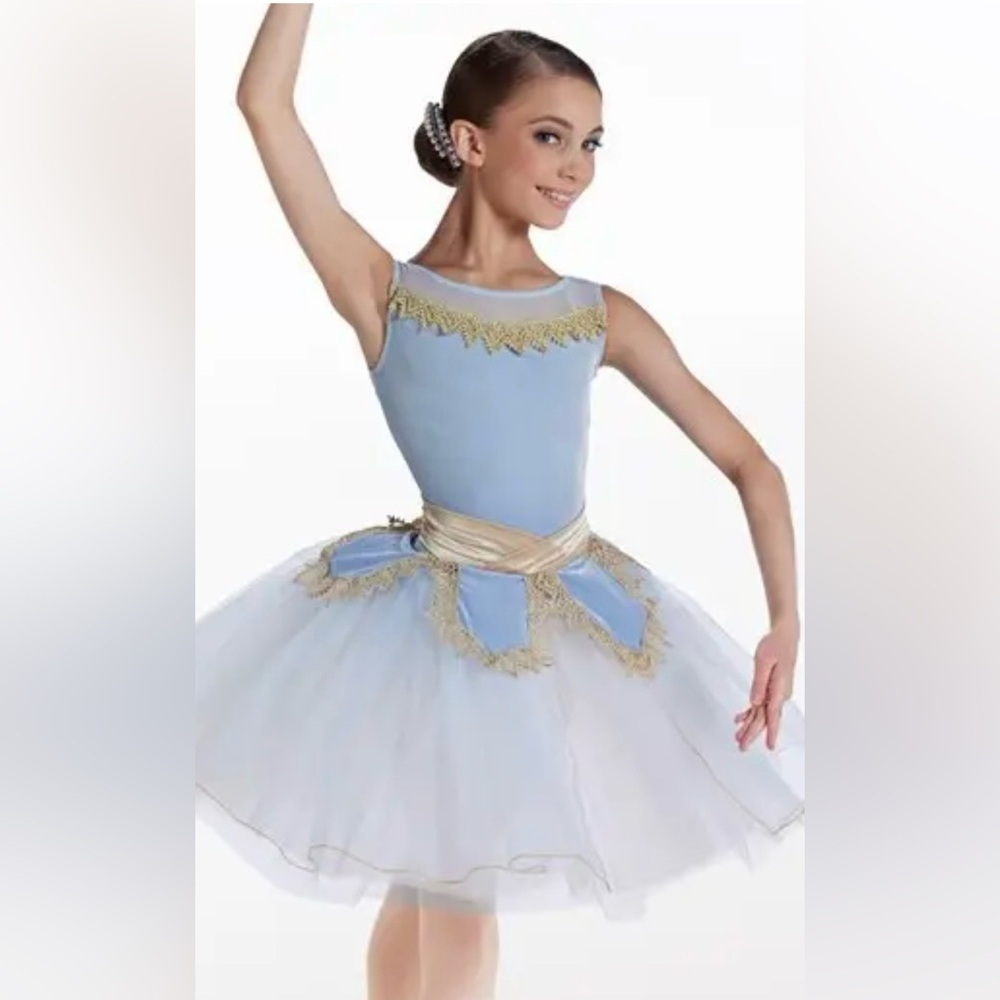 Weissman Dance Ballet Costume La Valse De L’Amour Blue Size IC - Picture 3 of 12